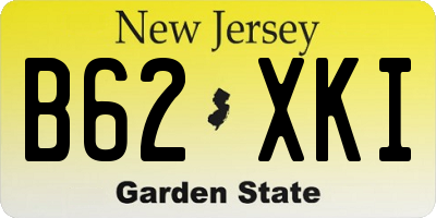 NJ license plate B62XKI