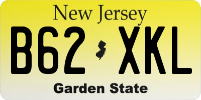 NJ license plate B62XKL