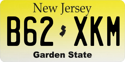 NJ license plate B62XKM