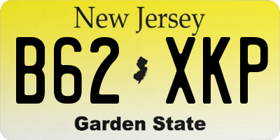 NJ license plate B62XKP