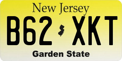 NJ license plate B62XKT