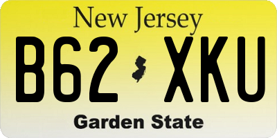 NJ license plate B62XKU