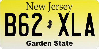 NJ license plate B62XLA