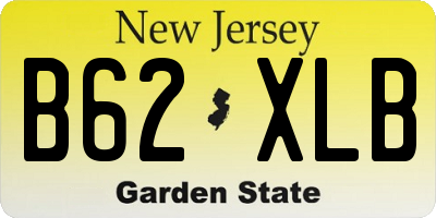NJ license plate B62XLB