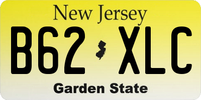 NJ license plate B62XLC