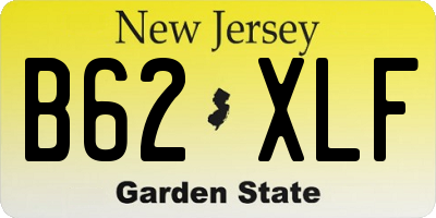 NJ license plate B62XLF