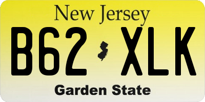NJ license plate B62XLK