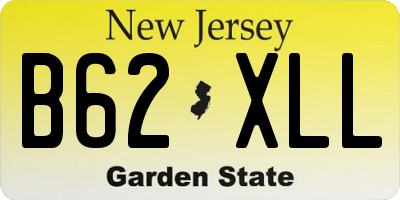 NJ license plate B62XLL