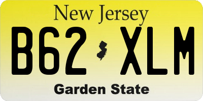NJ license plate B62XLM