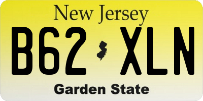 NJ license plate B62XLN
