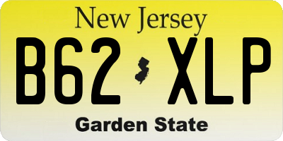 NJ license plate B62XLP