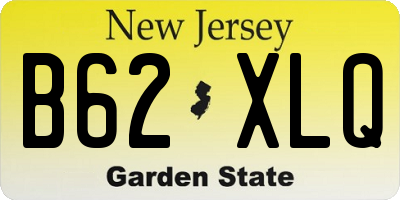 NJ license plate B62XLQ