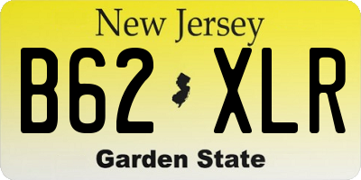 NJ license plate B62XLR