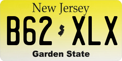 NJ license plate B62XLX
