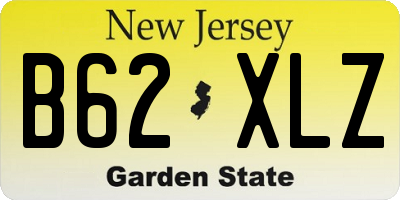 NJ license plate B62XLZ