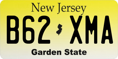 NJ license plate B62XMA