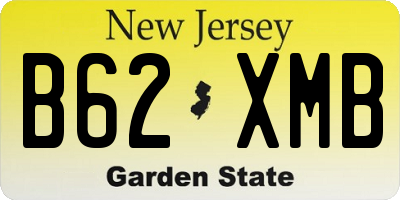 NJ license plate B62XMB