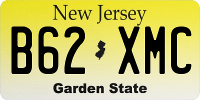NJ license plate B62XMC