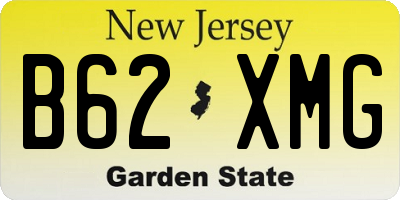 NJ license plate B62XMG
