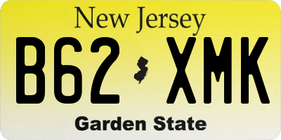 NJ license plate B62XMK