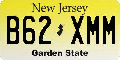NJ license plate B62XMM