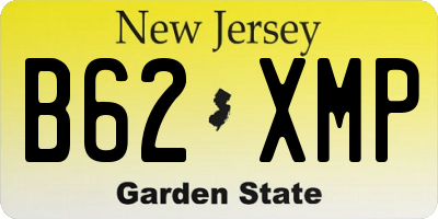 NJ license plate B62XMP