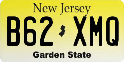 NJ license plate B62XMQ