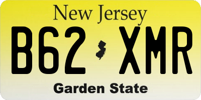 NJ license plate B62XMR