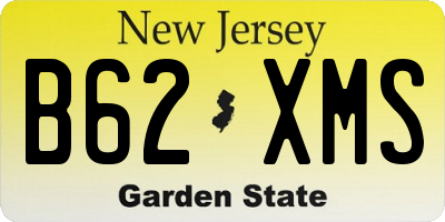 NJ license plate B62XMS