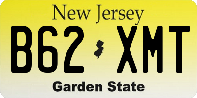 NJ license plate B62XMT