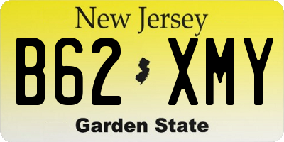 NJ license plate B62XMY