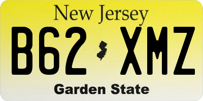 NJ license plate B62XMZ
