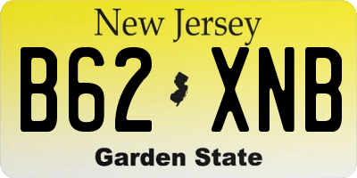 NJ license plate B62XNB