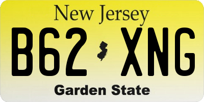NJ license plate B62XNG