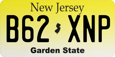 NJ license plate B62XNP