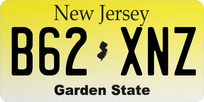 NJ license plate B62XNZ
