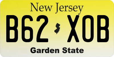 NJ license plate B62XOB