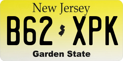 NJ license plate B62XPK