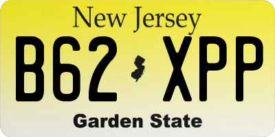 NJ license plate B62XPP