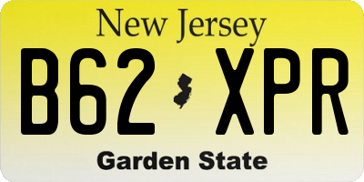 NJ license plate B62XPR