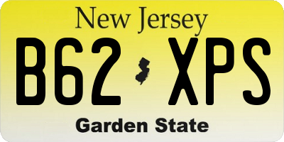 NJ license plate B62XPS