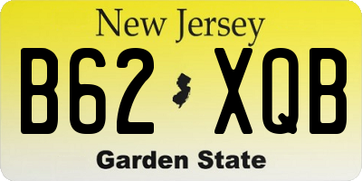 NJ license plate B62XQB
