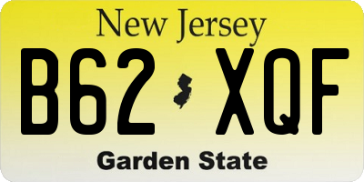 NJ license plate B62XQF