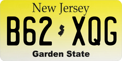 NJ license plate B62XQG