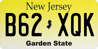 NJ license plate B62XQK