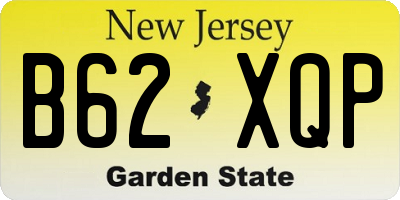 NJ license plate B62XQP