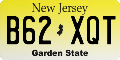 NJ license plate B62XQT