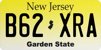 NJ license plate B62XRA