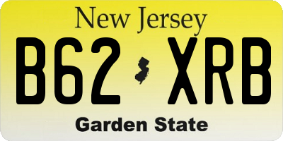 NJ license plate B62XRB