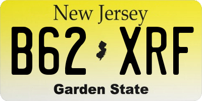 NJ license plate B62XRF